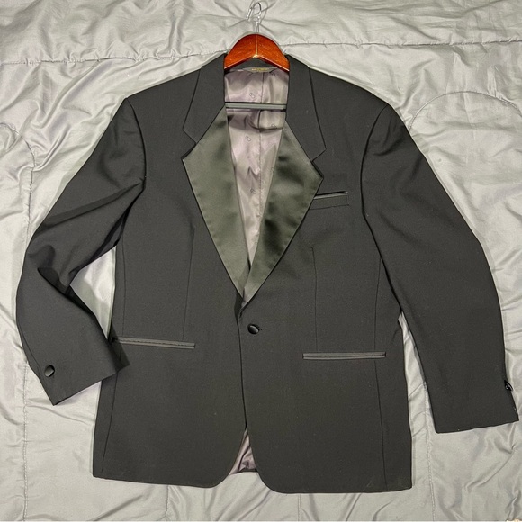 Vintage Christian Dior Le Connaisseur Tuxedo Dinner Jacket Union Made Size 42R